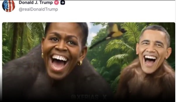 Casa Branca apaga vídeo racista republicado por Trump contra Barack e Michelle Obama