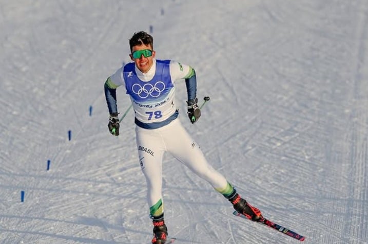 Manex Silva fica em 48º lugar no esqui cross-country e alcança melhor posição do Brasil