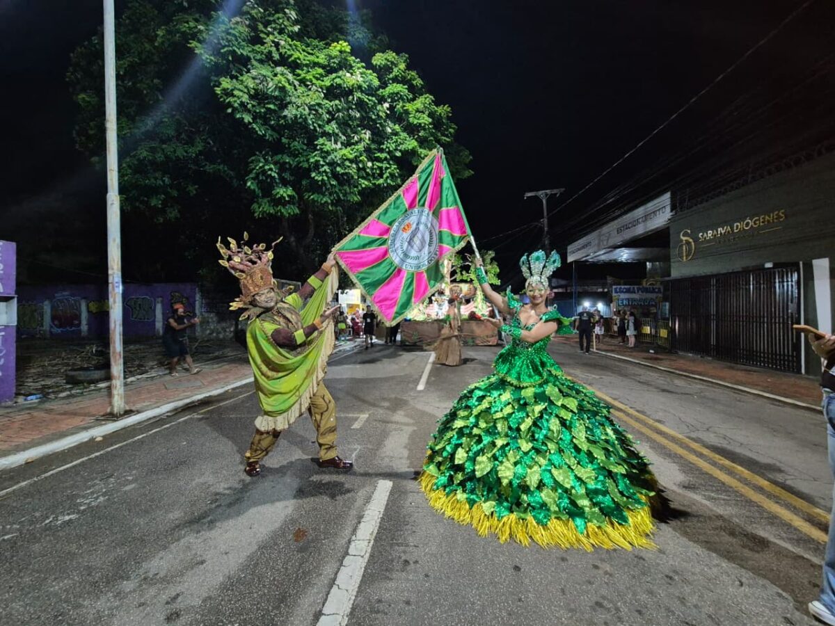 Unidos do Fuxico emociona na avenida com exaltação ao Santo Daime no desfile “Daime Luz”