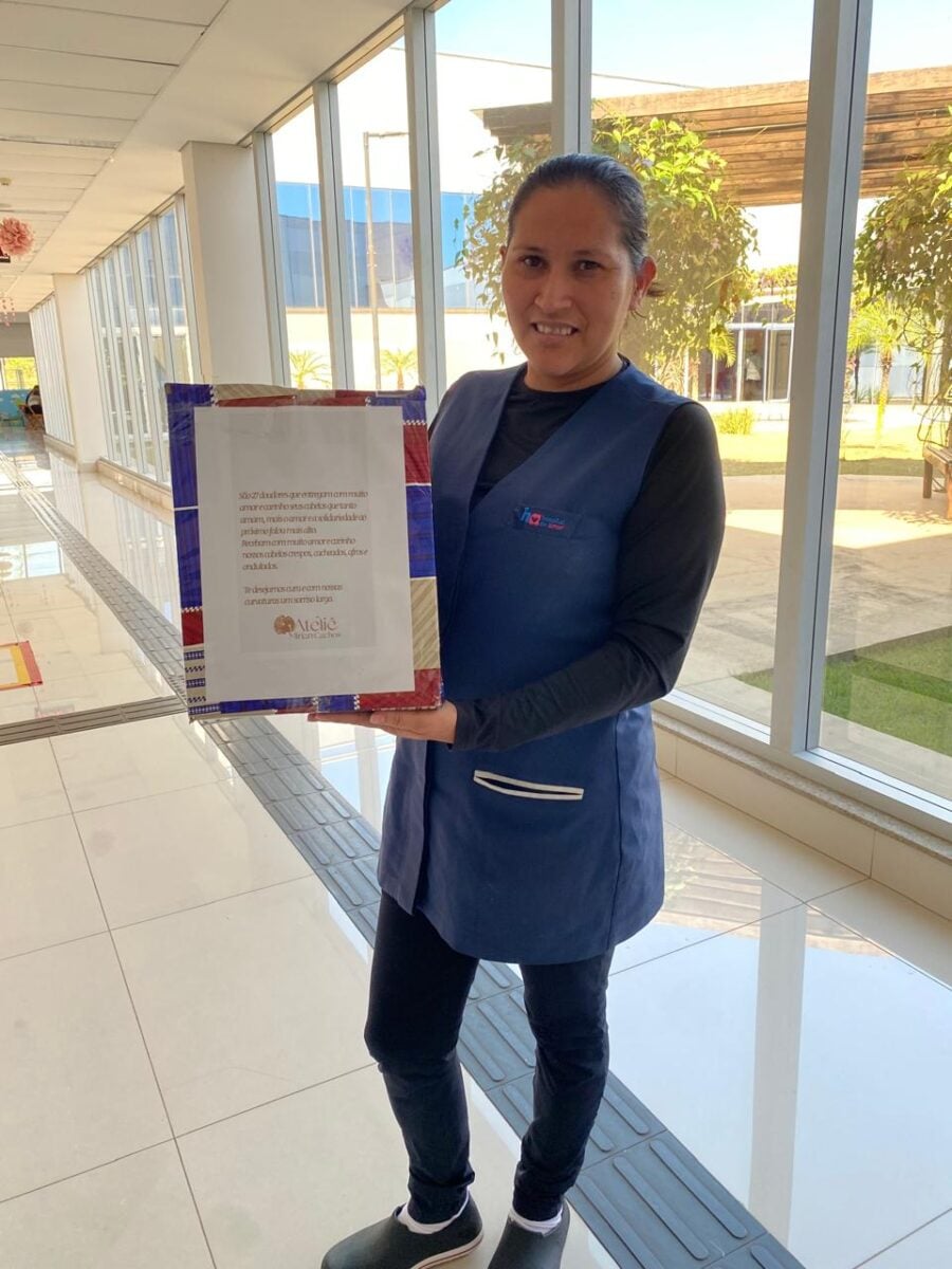 Hospital do câncer de Rio Branco recebendo as doações