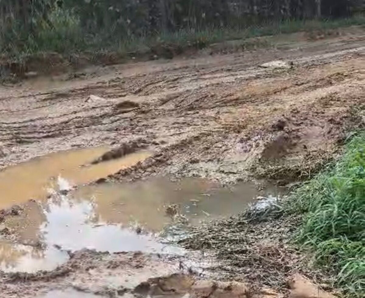 Moradora denuncia má qualidade em serviço da prefeitura e cobra solução em rua