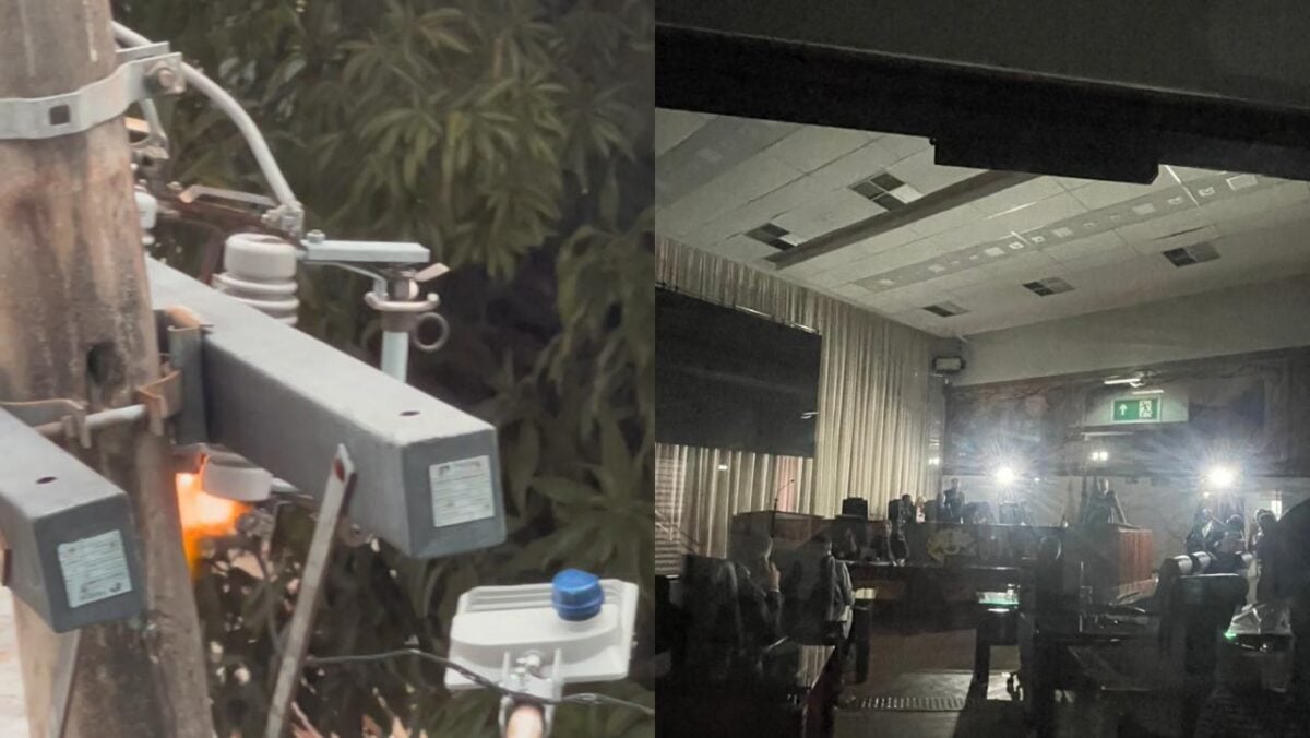 Os deputados ficaram às escuras durante a sessão desta terça-feira