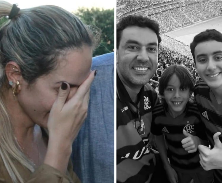 Mãe chora no enterro dos filhos mortos pelo marido