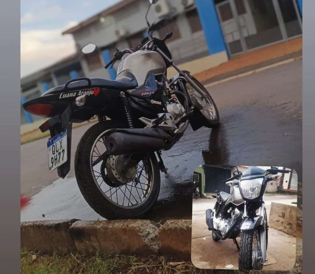 Quem tiver qualquer informação que possa ajudar na recuperação da moto pode entrar em contato pelo telefone (68) 99900-6420 | Foto: Cedida