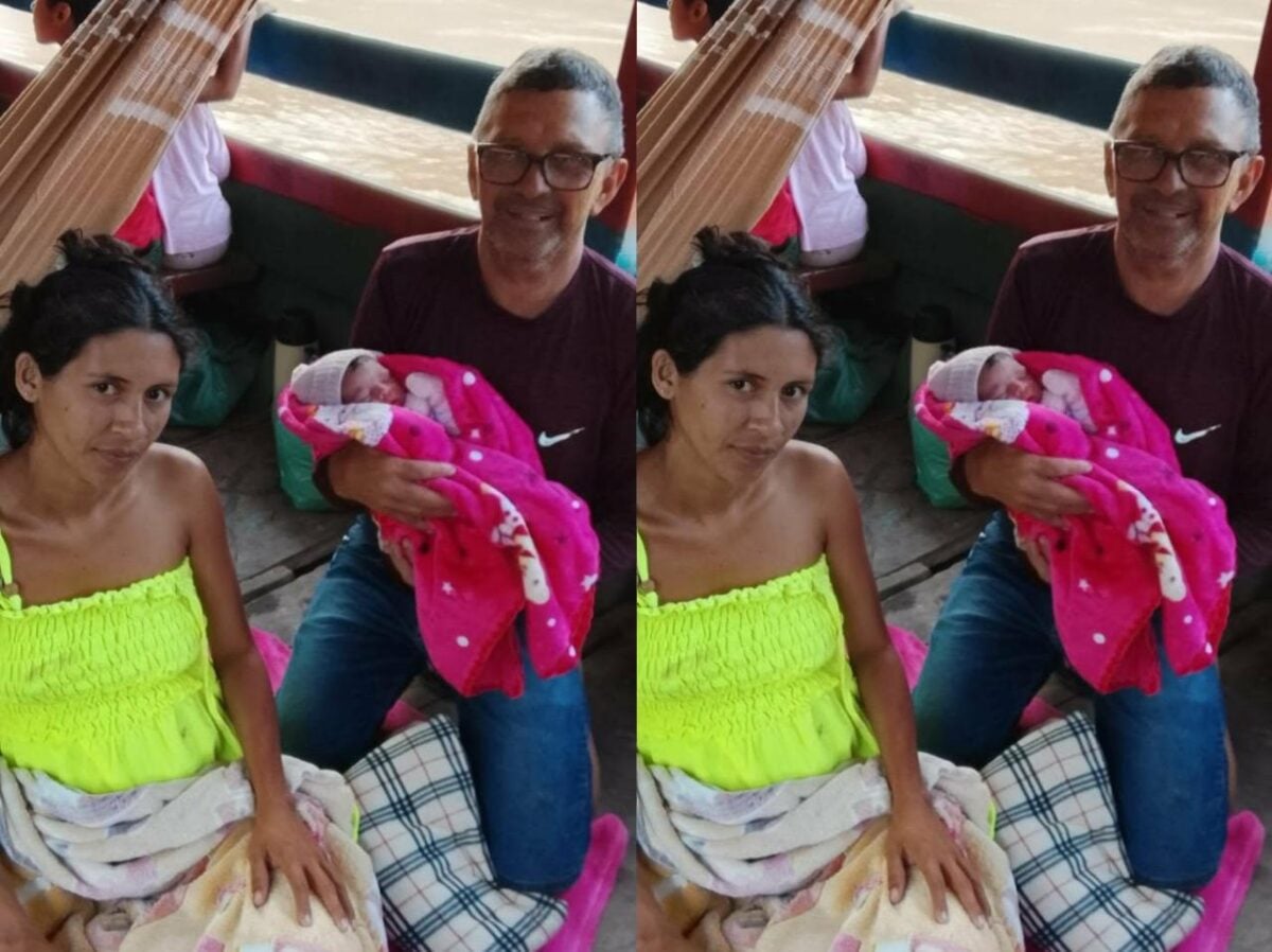 Sem tempo de chegar ao hospital, mulher dá à luz dentro de barco no interior