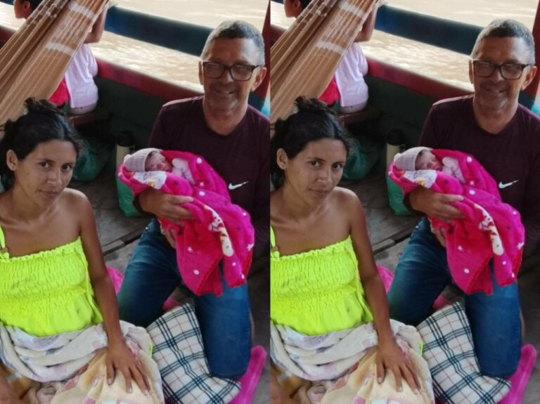 Sem tempo de chegar ao hospital, mulher dá à luz dentro de barco no interior