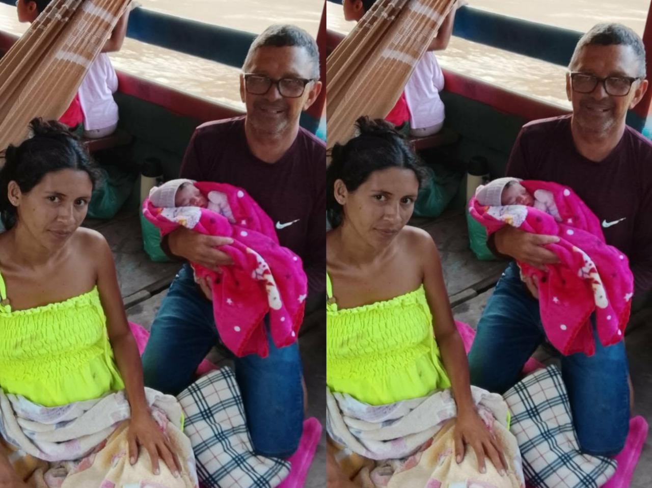 Sem tempo de chegar ao hospital, mulher dá à luz dentro de barco no interior