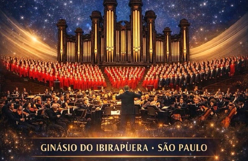 Coro do Tabernáculo desembarca no Brasil com turnê “Canções de Esperança” e terá transmissão no Acre
