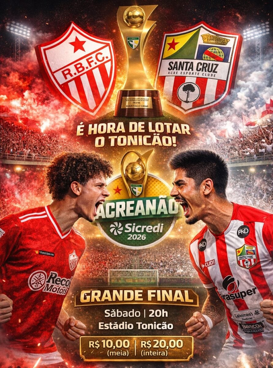 Santa Cruz abre o placar contra Rio Branco na final do Acreanão