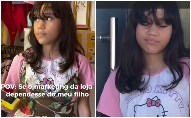 Essa é a loja da minha mãe”: vídeo de menina divulgando negócio da família faz sucesso nas redes
