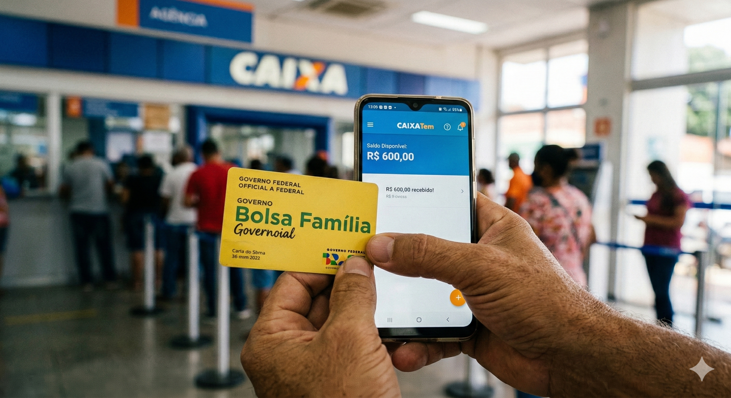 Consulta do Calendário Bolsa Família Março 2026 no aplicativo Caixa Tem.