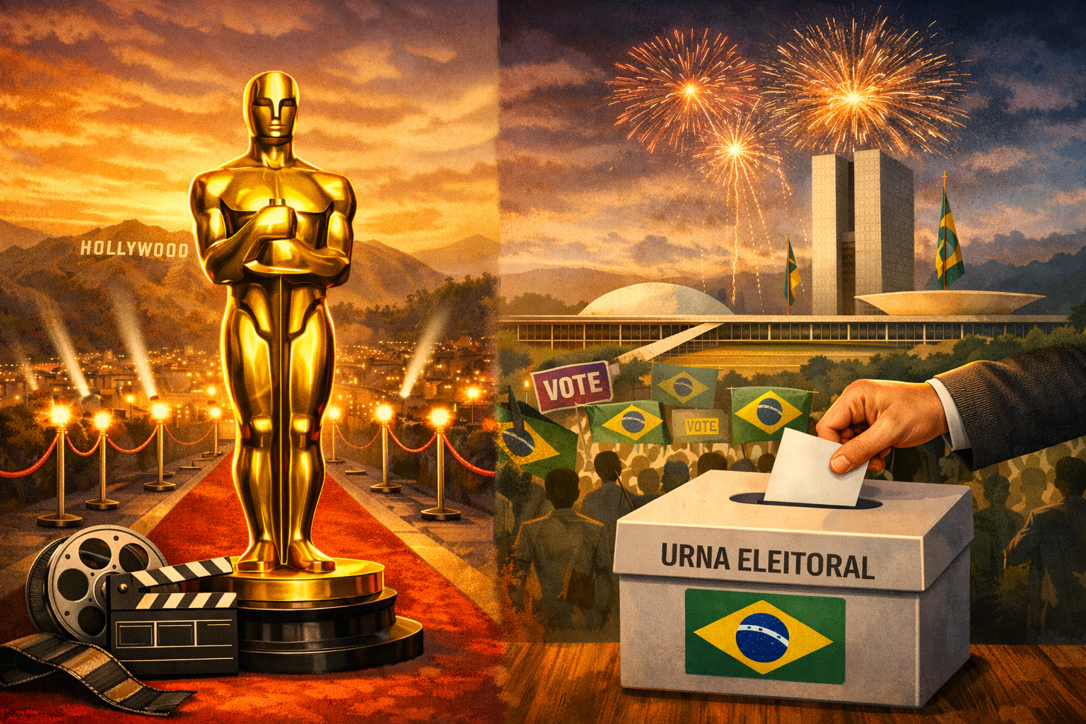 A esquerda e simpatizantes se reuniram para torcer pelo Oscar