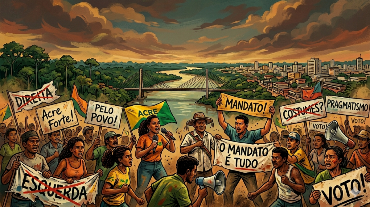 Não existe esquerda e direita no Acre quando o assunto é ganhar mandato/Foto: Ilustração/IA
