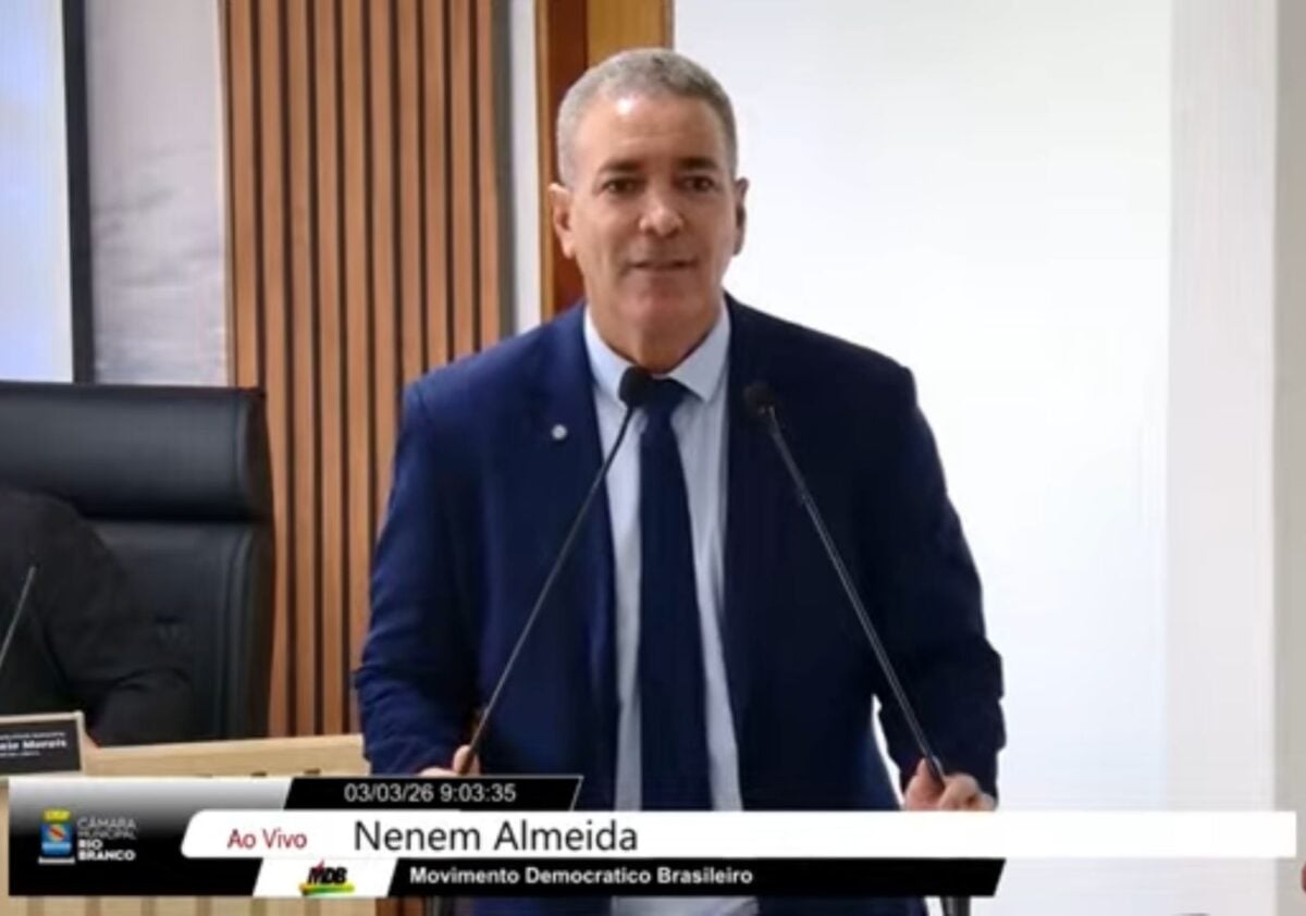 Durante o pronunciamento, Neném Almeida subiu o tom