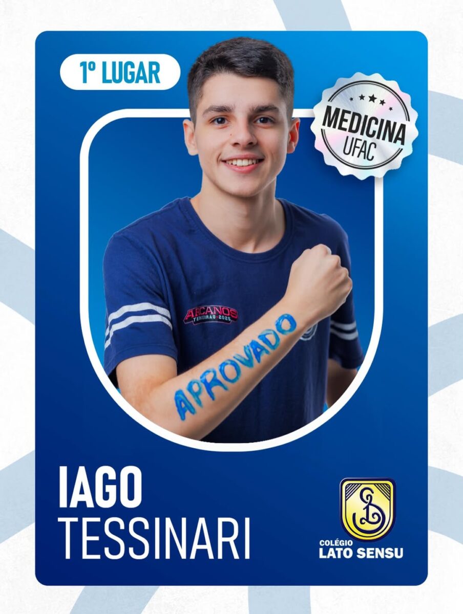 Aluno do Colégio Lato Sensu conquista primeiro lugar no vestibular de Medicina da UFAC