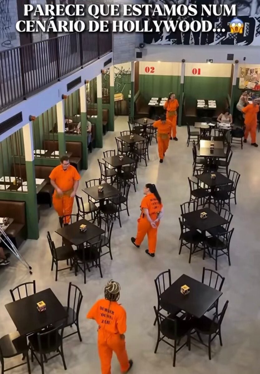 Casa temática inspirada em penitenciárias dos anos 1950 viraliza ao unir gastronomia e entretenimento diferenciado.