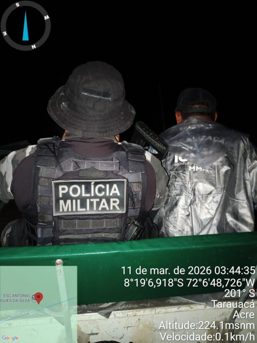 Operação ambiental apreende quelônios e prende foragido no interior de Cruzeiro do Sul