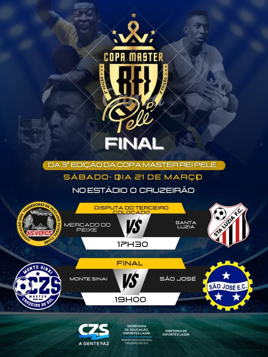 Cruzeiro do Sul realiza final da Copa Master Rei Pelé com R$ 20 mil em premiação