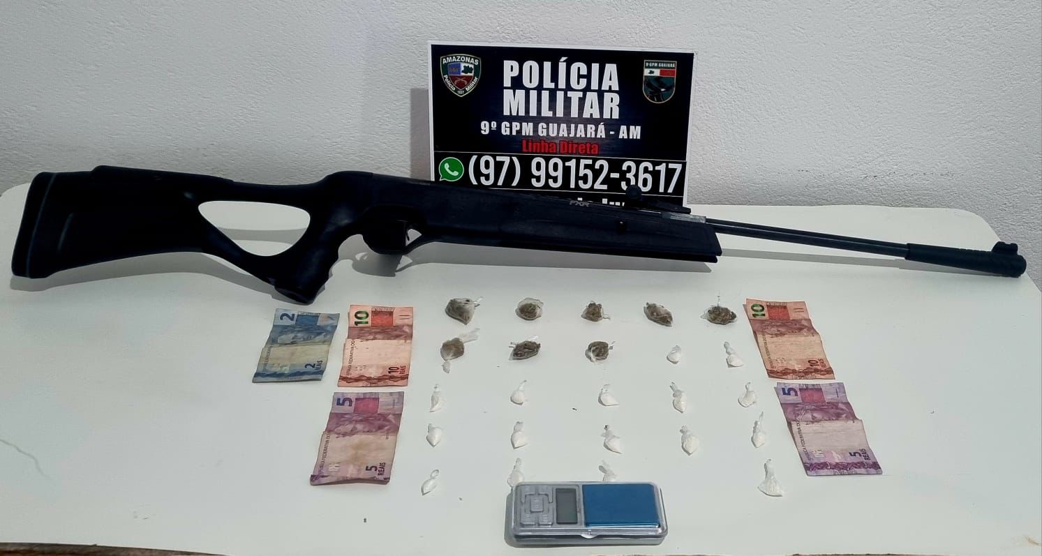 Denúncia anônima leva à prisão de suspeito por tráfico e posse de arma adulterada