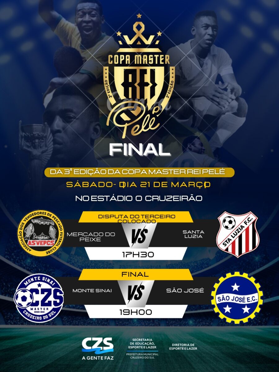 Prefeitura de Cruzeiro do Sul realiza final da Copa Master com R$ 20 mil