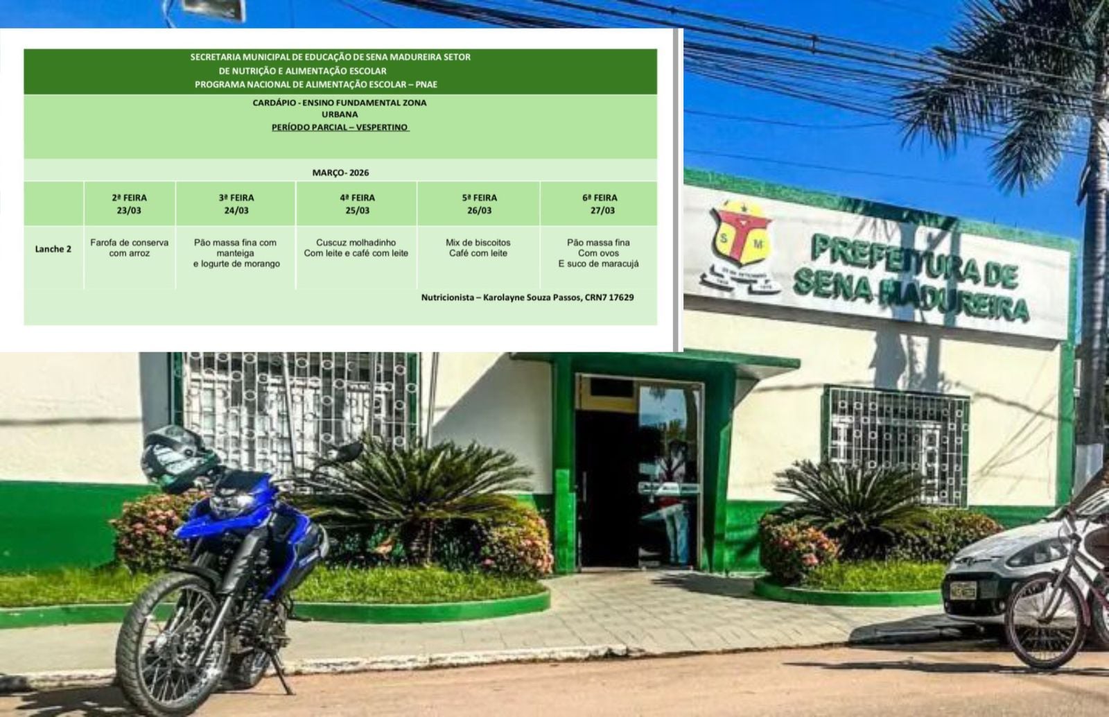 Pais questionam ausência de carne e frango na merenda escolar em Sena Madureira