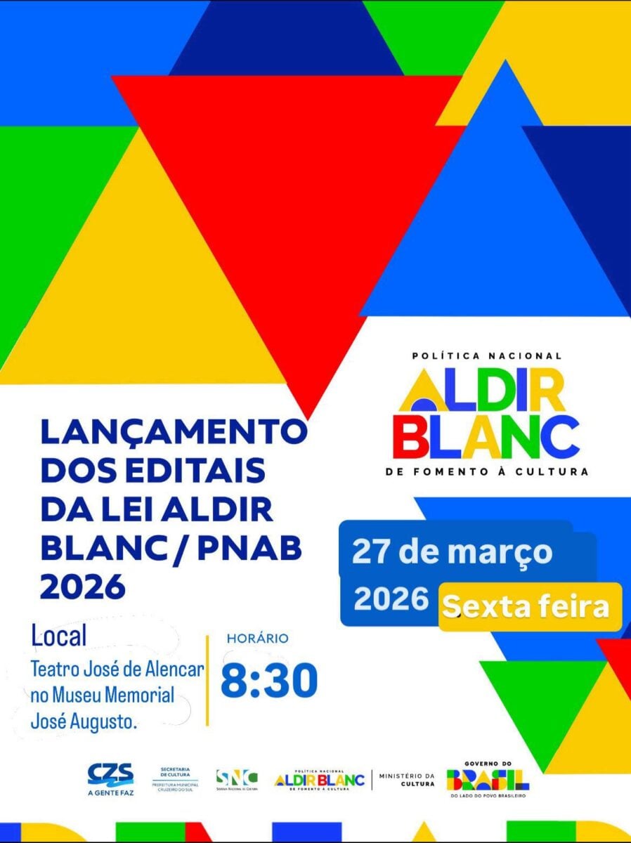 Cruzeiro do Sul lança editais da Política Nacional Aldir Blanc nesta sexta-feira