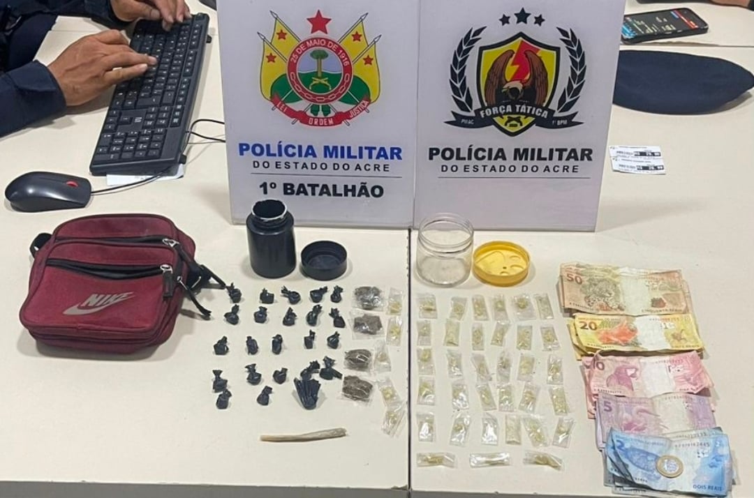 Polícia prende suspeito de tráfico de drogas após tentativa de fuga em Rio Branco