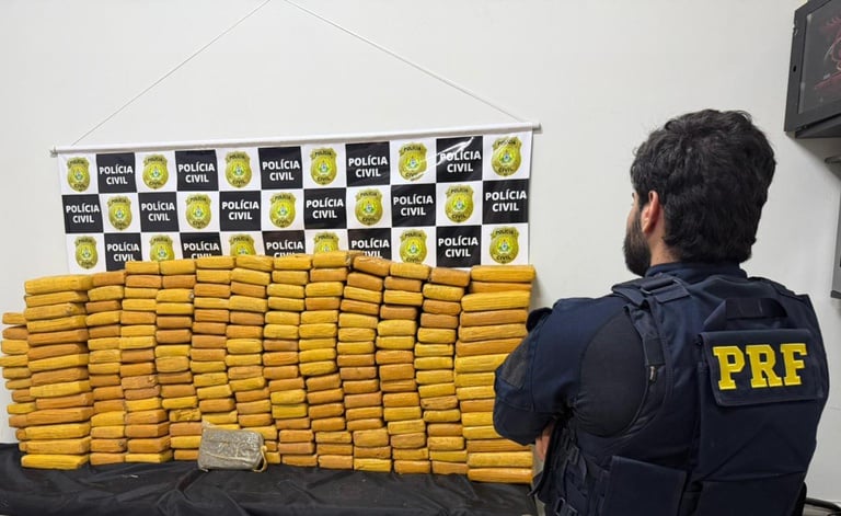 PRF e Polícia Civil apreendem 230 kg de skunk na BR-364