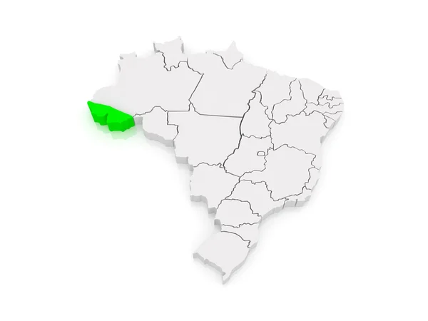 Mapa destacou o Acre como o estado menos vulnerável em um cenário hipotético de guerra, considerando critérios geográficos e estratégicos/Foto: Reprodução