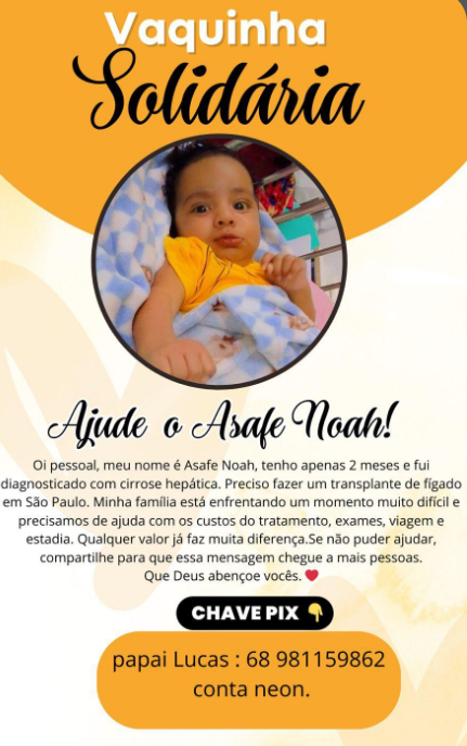 O bebê precisa passar pelo procedimento com urgência.