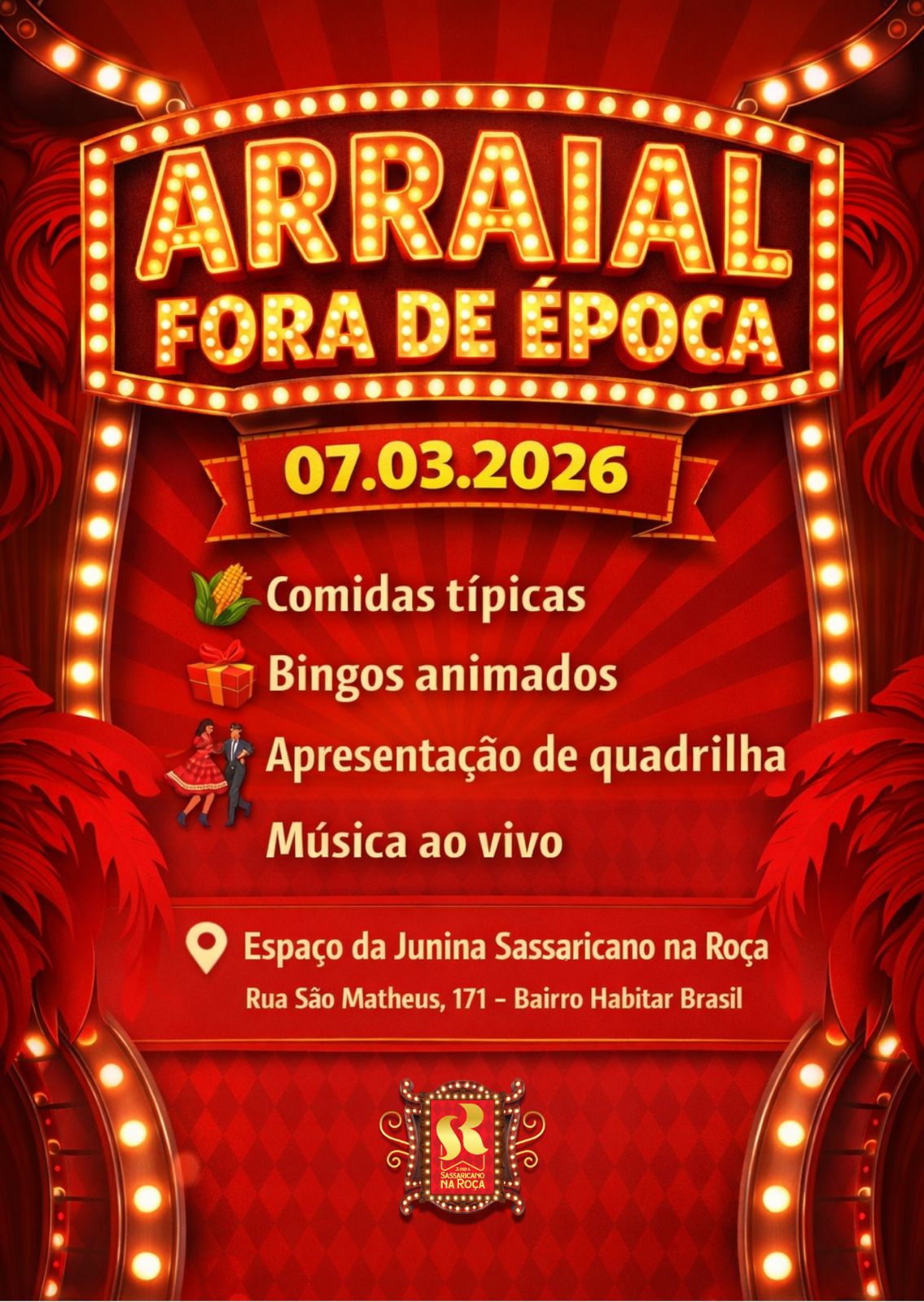 Junina Sassaricano na Roça promove Arraial Fora de Época