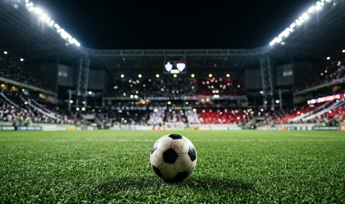 Bola no gramado da Arena MRV para o jogo Atlético-MG x São Paulo pelo Brasileirão.