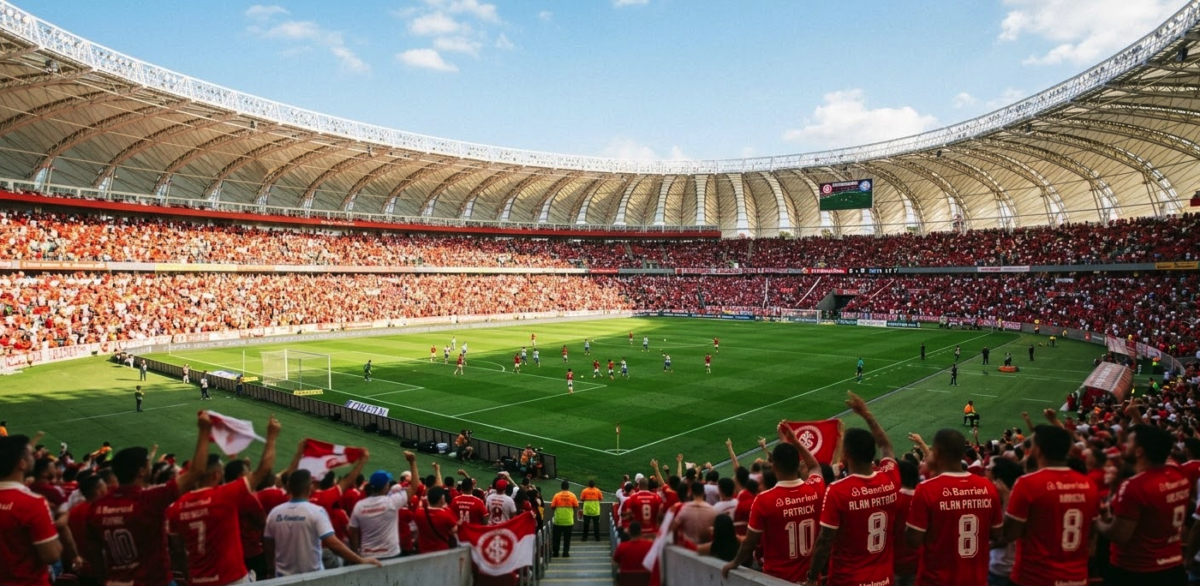 Estádio Beira-Rio preparado para Internacional x Bahia pelo Brasileirão neste domingo.