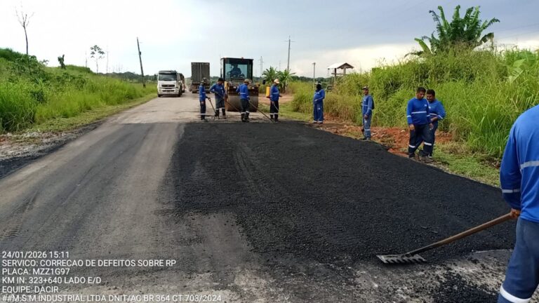 Com fim das chuvas, DNIT anuncia obras de melhorias e recapeamento em trechos da BR-364