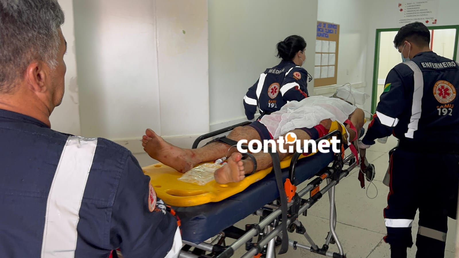 Populares acionaram o Serviço de Atendimento Móvel de Urgência (Samu)