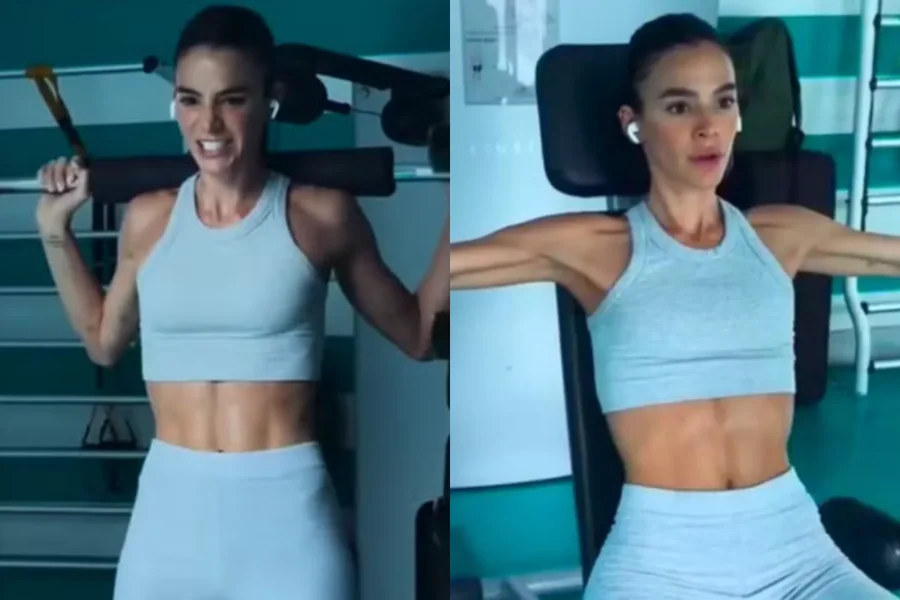 Abdômen esculpido de Bruna Marquezine não é obra do acaso. Nesta semana, a atriz de 30 anos viralizou ao compartilhar seu treino noturno logo após uma maratona de reuniões e eventos de lançamento de seu novo longa.