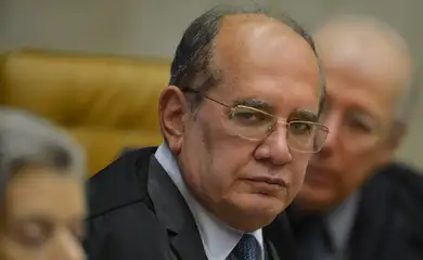 O ministro Gilmar Mendes, durante julgamento da  validade de prisão em segunda instância