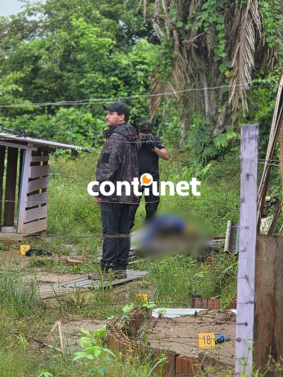 Equipes da Investigação da Polícia Civil estiveram nas áreas coletando informações para esclarecer a dinâmica dos fatos