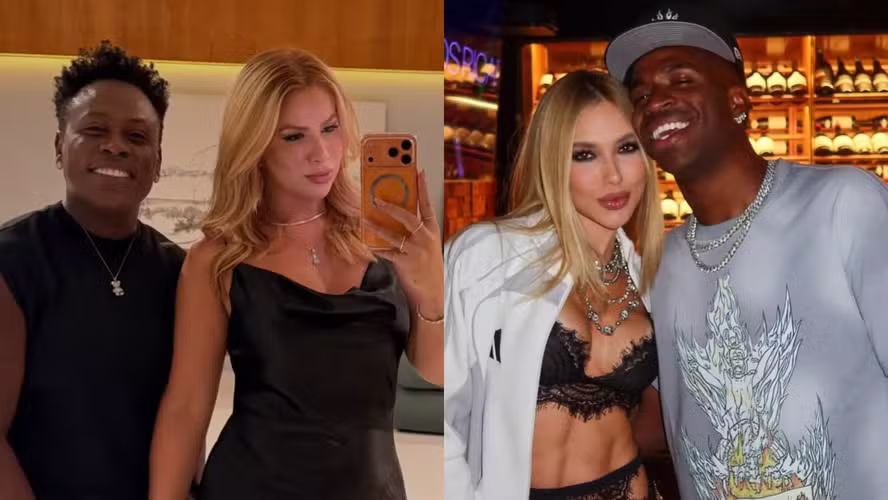 Uma simples selfie no espelho foi o estopim para um dos momentos mais divertidos das redes sociais neste fim de semana. A cantora Neném (da dupla com Pepê) e sua esposa, Thais Baptista, viralizaram após internautas apontarem uma semelhança impressionante e totalmente inesperada com outro casal de peso: a influenciadora Virgínia Fonseca e o craque do Real Madrid, Vini Jr.