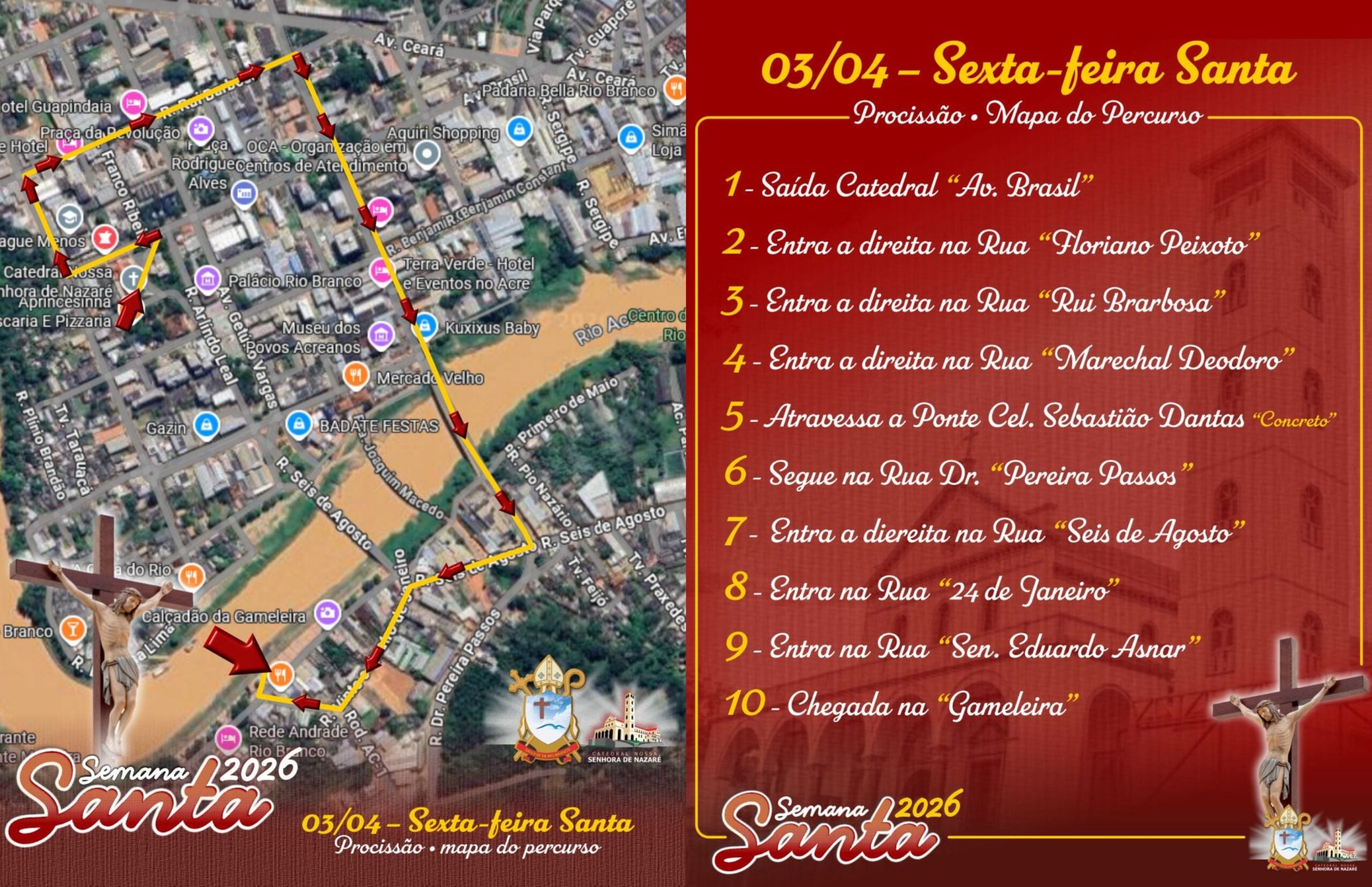 O trajeto da Procissão do Cristo Morto foi alterado