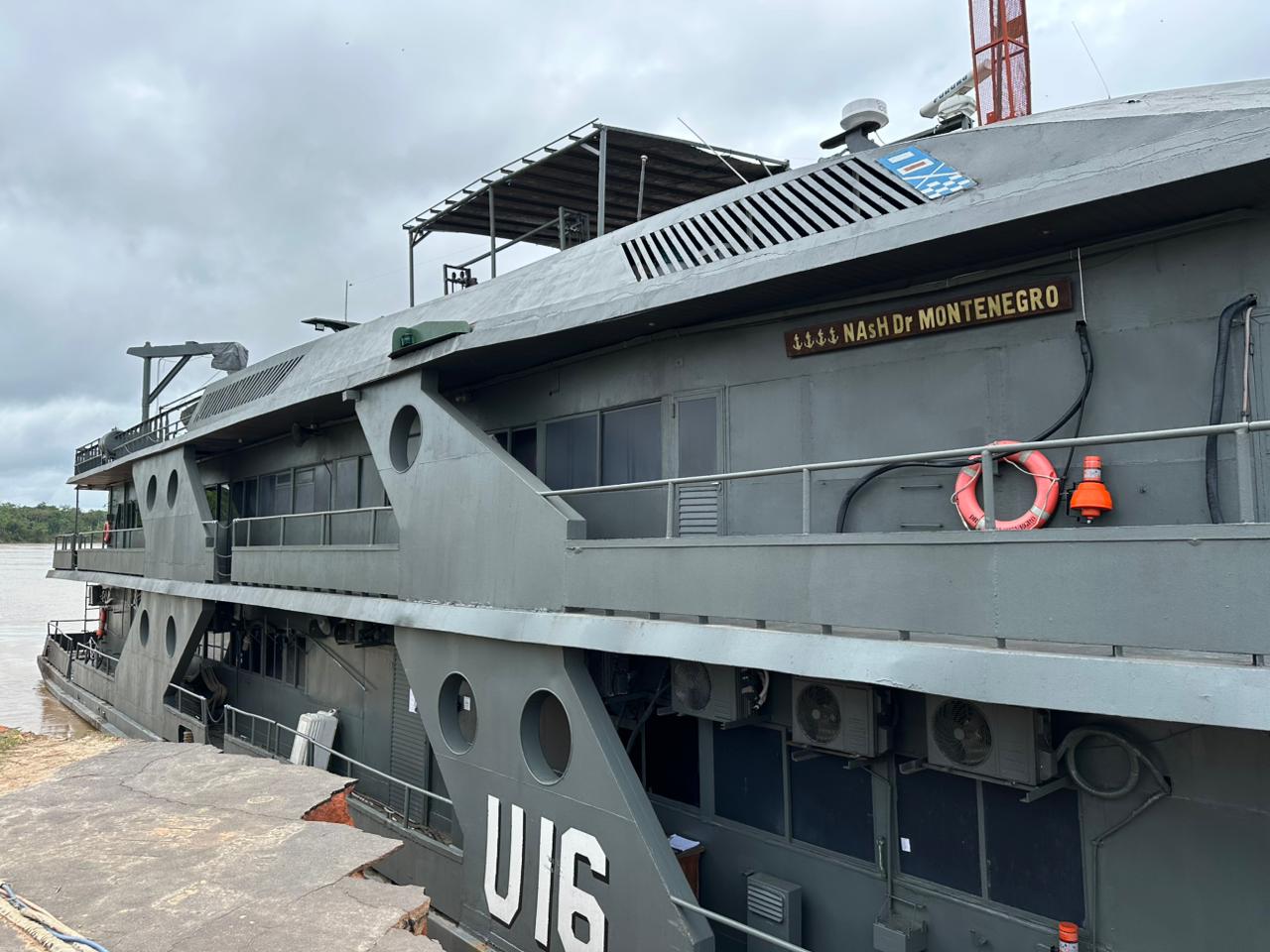 O navio hospital Navio Hospital Doutor Montenegro, da Marinha do Brasi/Foto: ContilNet