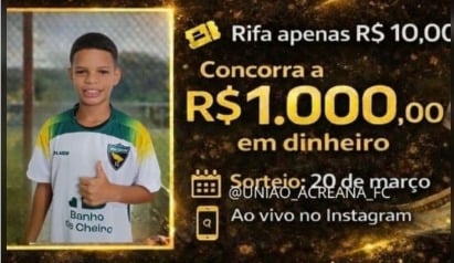Jovem atleta de Sena promove rifa para representar o estado na Go Cup