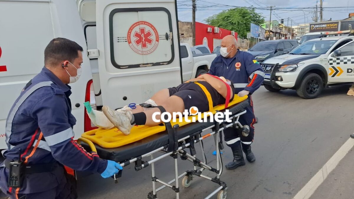 Com o impacto, Larissa sofreu uma fratura exposta no tornozelo direit