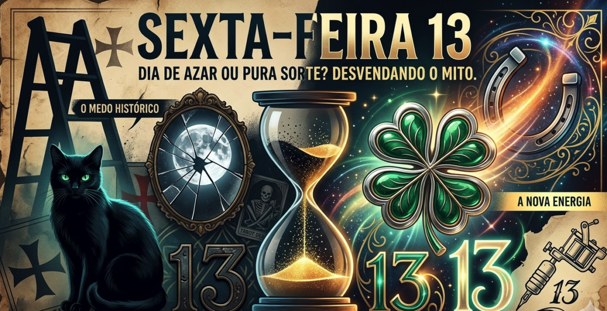 Gato preto misterioso iluminado pela lua cheia, representando a mística da Sexta-feira 13.