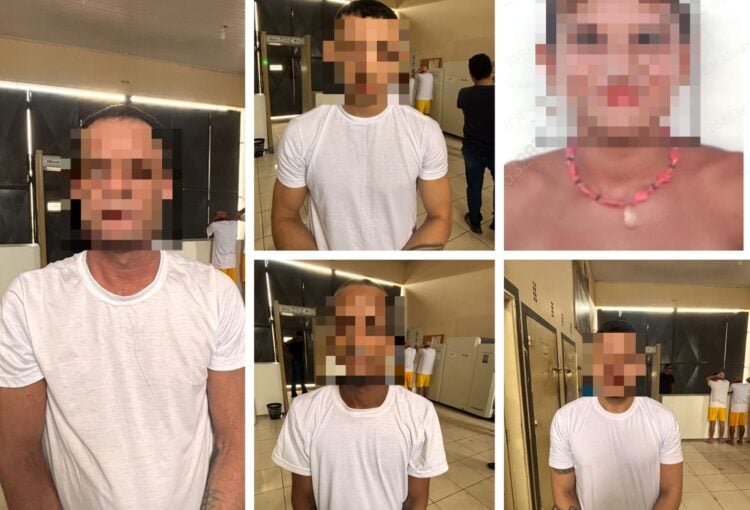 Suspeitos presos durante a Operação Alto Juruá são conduzidos ao Complexo Penitenciário do Juruá após cumprimento de mandados pela Polícia Civil.