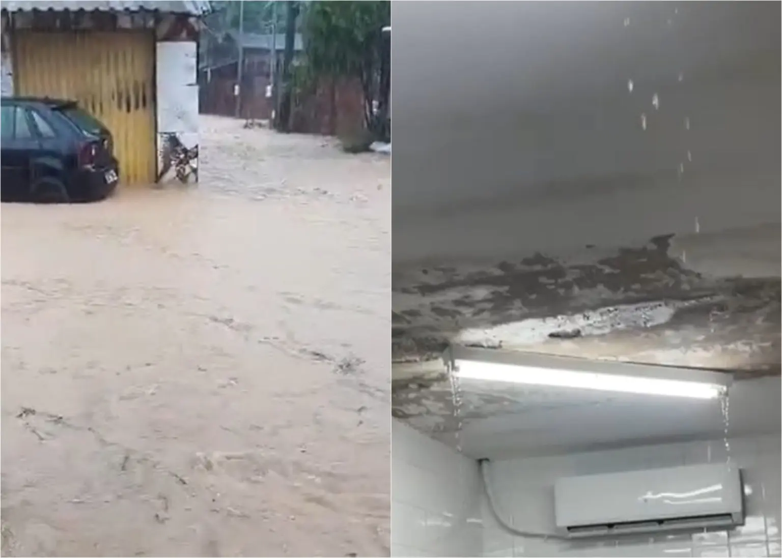 Ruas da Baixada da Sobral voltam a alagar após forte chuva; vídeo
