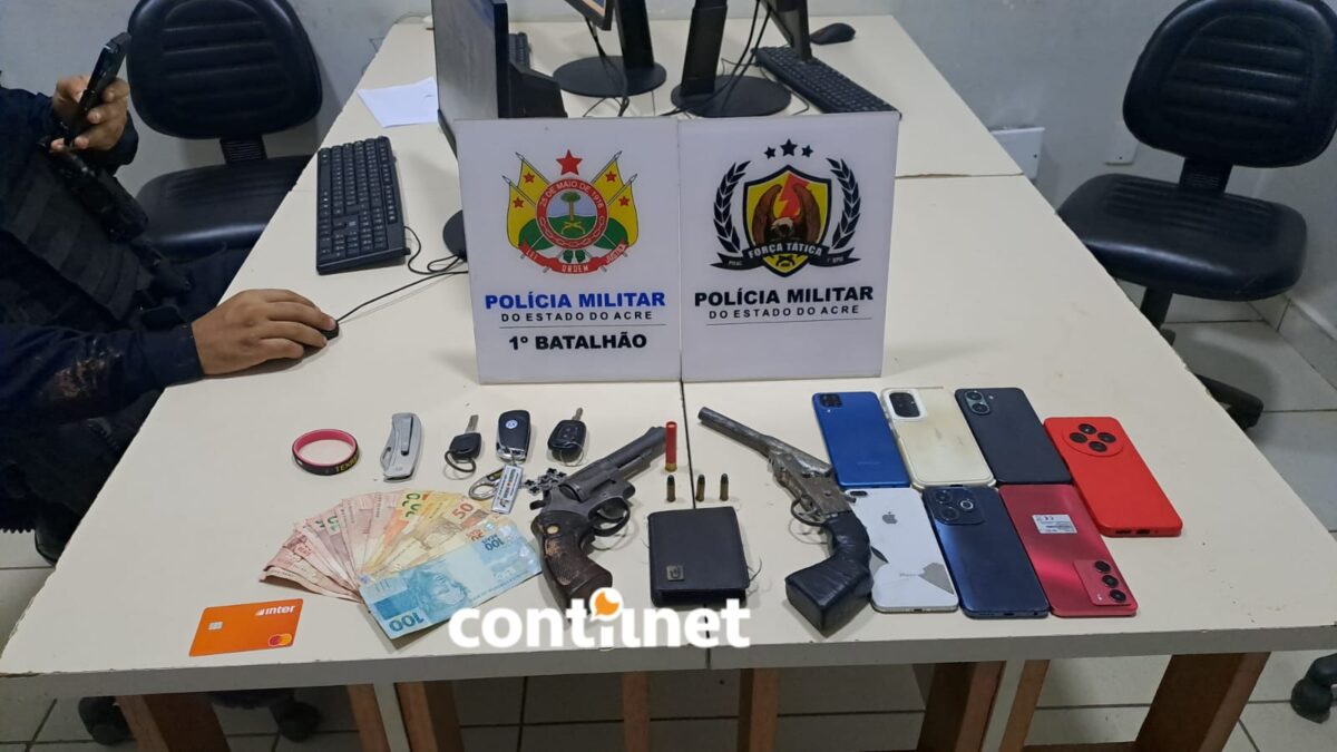 PM faz cerco e prende suspeitos de assalto a mercearia em Rio Branco