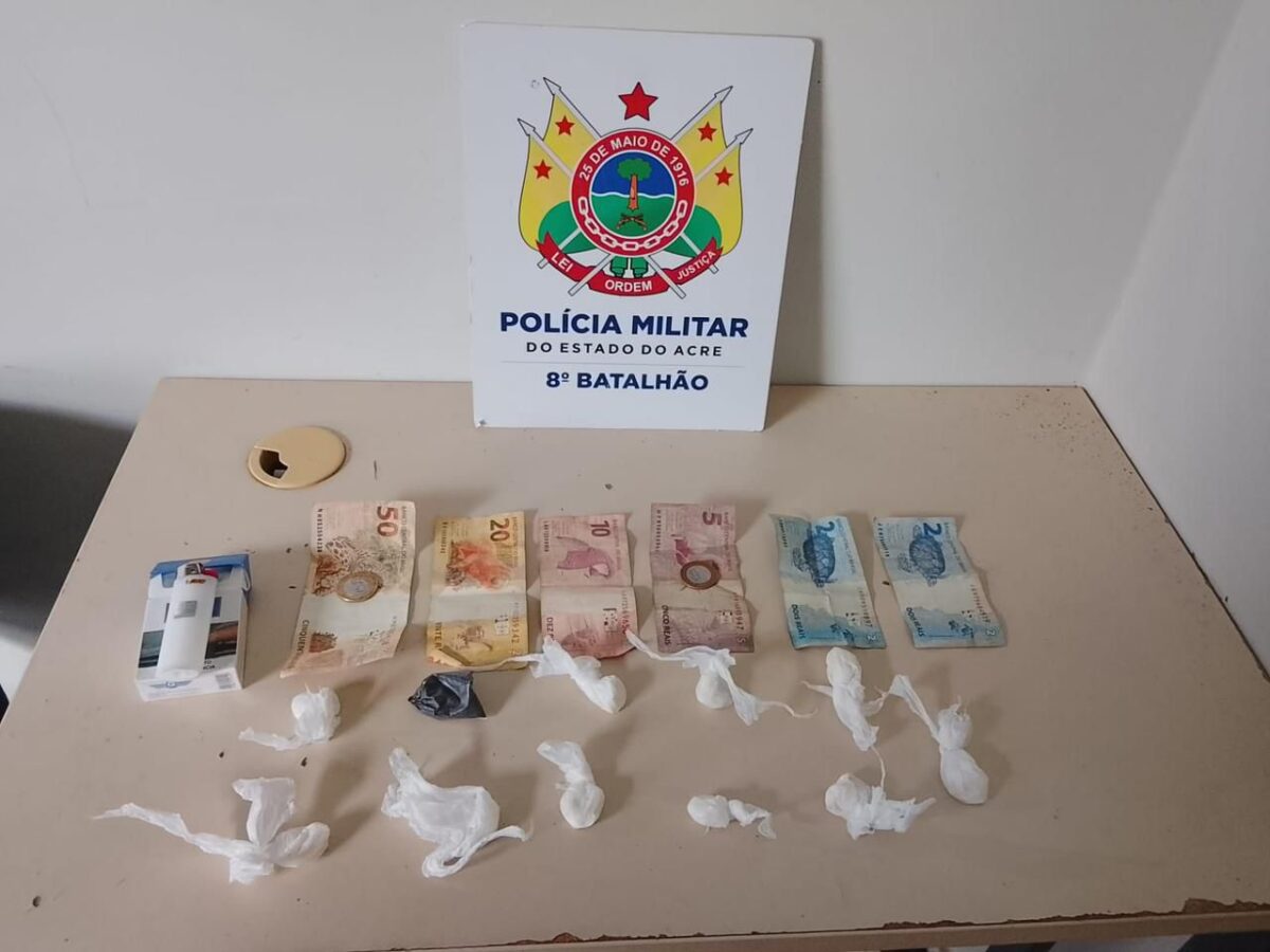 Suspeito de furto é preso com drogas após tentar fugir da polícia em Sena Madureira