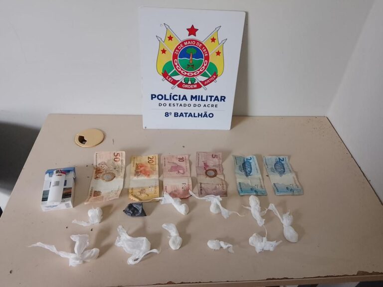 Suspeito de furto é preso com drogas após tentar fugir da polícia em Sena Madureira