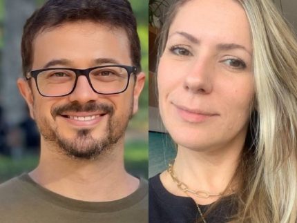 Dino Cantelli e Juliana Peres, agora autores titulares na Globo: longa caminhada